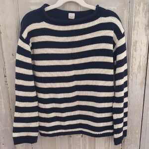 Crewcuts Navy and Cream Striped Sweater